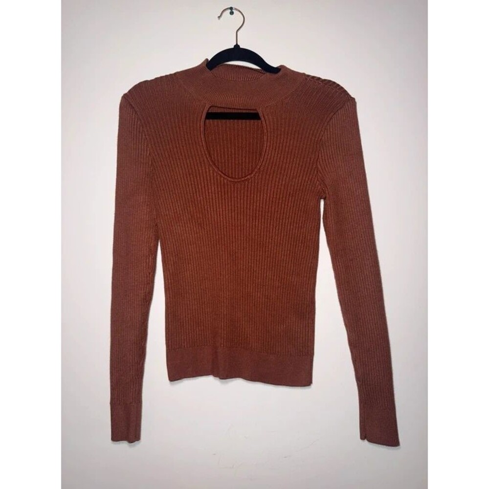 Abercrombie & Fitch Ribbed Keyhole Knit Top